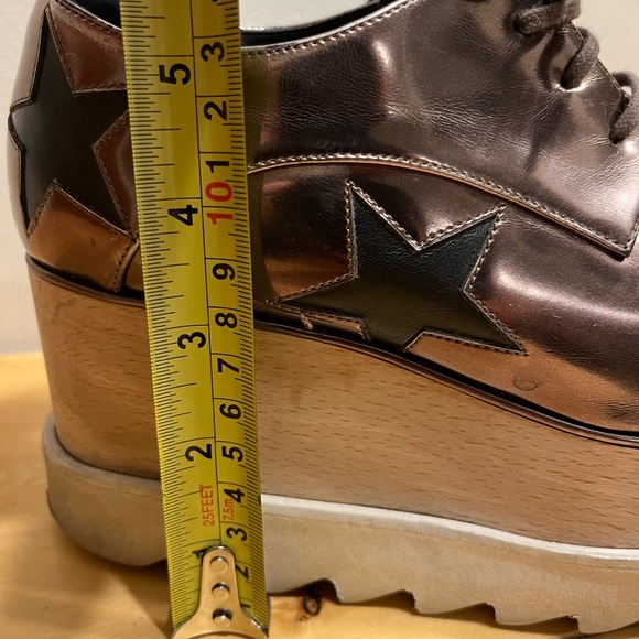 Stella McCartney Elyse Stars Glitter Platform Sneakers size 35 - Picture 10 of 12